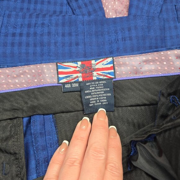 English Laundry Men’s Blue Suit – Blazer & Pants Set - Picture 11 of 14